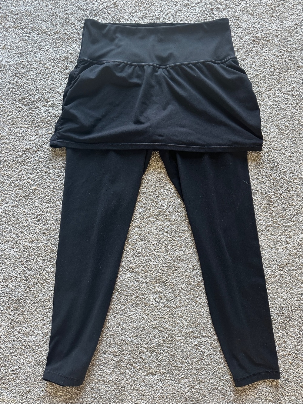 Athleta Elation 2 in 1 7/8 Tight Black Skirt Leggings